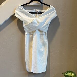 Velvi (NWT)  White Shoulder Twist Dress